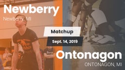 Matchup: Newberry  vs. Ontonagon 2019