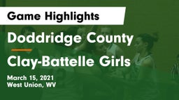 Doddridge County  vs Clay-Battelle  Girls Game Highlights - March 15, 2021