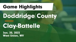 Doddridge County  vs Clay-Battelle Game Highlights - Jan. 20, 2023