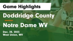 Doddridge County  vs Notre Dame  WV Game Highlights - Dec. 28, 2023