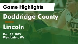 Doddridge County  vs Lincoln  Game Highlights - Dec. 29, 2023