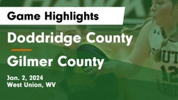 Doddridge County  vs Gilmer County  Game Highlights - Jan. 2, 2024