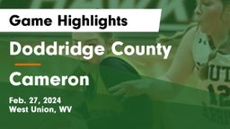 Doddridge County  vs Cameron  Game Highlights - Feb. 27, 2024