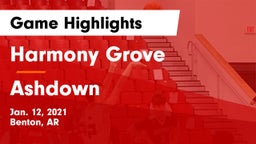 Harmony Grove  vs Ashdown  Game Highlights - Jan. 12, 2021