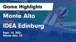 Monte Alto  vs IDEA Edinburg Game Highlights - Sept. 14, 2021