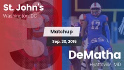 Matchup: St. John's High vs. DeMatha  2016