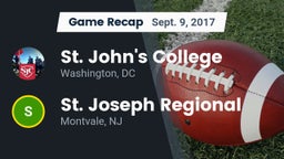 Recap: St. John's College  vs. St. Joseph Regional  2017