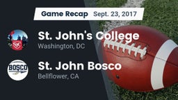 Recap: St. John's College  vs. St. John Bosco  2017