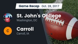 Recap: St. John's College  vs. Carroll  2017