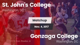 Matchup: St. John's College vs. Gonzaga College  2017