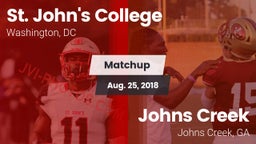 Matchup: St. John's College vs. Johns Creek  2018