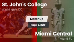 Matchup: St. John's College vs. Miami Central  2018