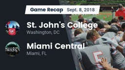 Recap: St. John's College  vs. Miami Central  2018
