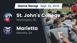 Recap: St. John's College  vs. Marietta  2018