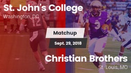 Matchup: St. John's College vs. Christian Brothers  2018