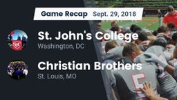 Recap: St. John's College  vs. Christian Brothers  2018