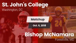 Matchup: St. John's College vs. Bishop McNamara  2018