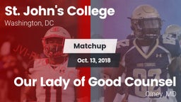 Matchup: St. John's College vs. Our Lady of Good Counsel  2018
