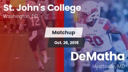Matchup: St. John's College vs. DeMatha  2018
