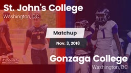 Matchup: St. John's College vs. Gonzaga College  2018