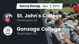 Recap: St. John's College  vs. Gonzaga College  2018