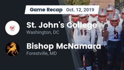 Recap: St. John's College  vs. Bishop McNamara  2019