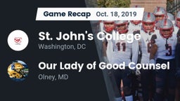 Recap: St. John's College  vs. Our Lady of Good Counsel  2019