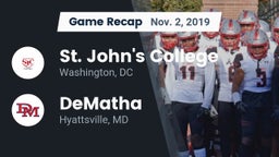 Recap: St. John's College  vs. DeMatha  2019