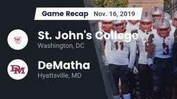 Recap: St. John's College  vs. DeMatha  2019