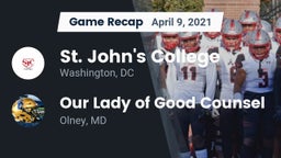 Recap: St. John's College  vs. Our Lady of Good Counsel  2021