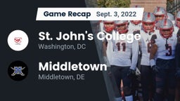 Recap: St. John's College  vs. Middletown  2022