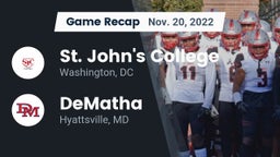 Recap: St. John's College  vs. DeMatha  2022