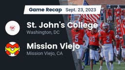 Recap: St. John's College  vs. Mission Viejo  2023