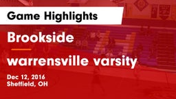 Brookside  vs warrensville varsity Game Highlights - Dec 12, 2016