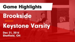 Brookside  vs Keystone Varsity Game Highlights - Dec 21, 2016