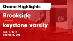 Brookside  vs keystone varsity Game Highlights - Feb 1, 2017