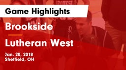 Brookside  vs Lutheran West  Game Highlights - Jan. 20, 2018