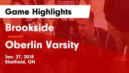 Brookside  vs Oberlin Varsity Game Highlights - Jan. 27, 2018