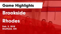 Brookside  vs Rhodes  Game Highlights - Feb. 5, 2018