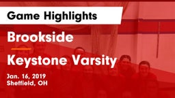 Brookside  vs Keystone Varsity Game Highlights - Jan. 16, 2019