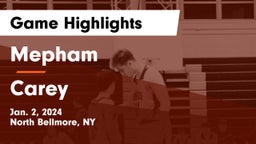 Mepham  vs Carey  Game Highlights - Jan. 2, 2024