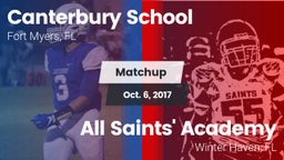 Matchup: Canterbury School vs. All Saints' Academy  2017