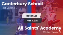 Matchup: Canterbury School vs. All Saints' Academy  2017