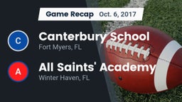 Recap: Canterbury School vs. All Saints' Academy  2017