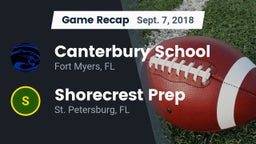 Recap: Canterbury School vs. Shorecrest Prep  2018