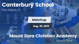 Matchup: Canterbury School vs. Mount Dora Christian Academy 2019