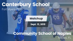 Matchup: Canterbury School vs. Community School of Naples 2019