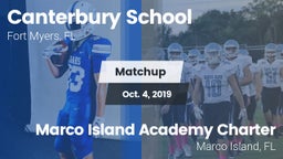 Matchup: Canterbury School vs. Marco Island Academy Charter  2019