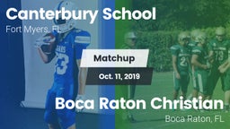 Matchup: Canterbury School vs. Boca Raton Christian  2019