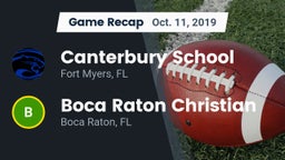 Recap: Canterbury School vs. Boca Raton Christian  2019